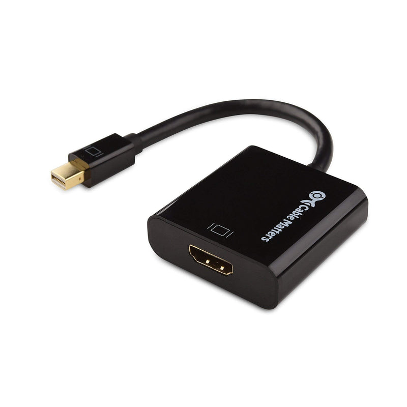 Cable Matters 1- Pack Active Mini DisplayPort to HDMI Adapter Supporting Eyefinity Technology 4K Resolution & 3-Pack High Speed HDMI Cable