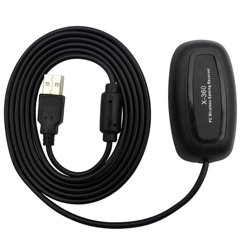 Wireless USB Gaming Receiver Adapter Compatible with Microsoft Xbox 360 Controllers, Desktop PC Laptop Gaming Adapter for Windows PC