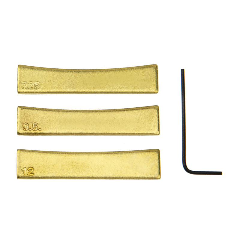1Set Yootones Alloy Fingerboard Fret Press Caul & 12/7.25/9.5 Radian Fret Inserts Compatible with Electric Guitar Repair Tool