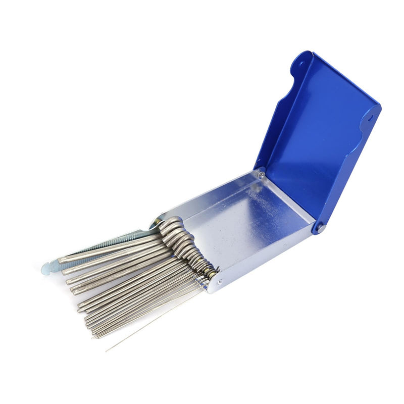22 Piece Nozzle Cleaner File Set, Stainless Steel Gas Welding Tip Cleaner for Soldering, Welding, Suitable for Nozzle Cleaning and Restoration, in One, Default