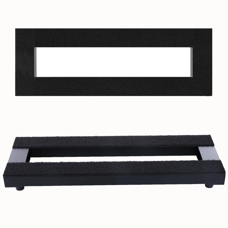 16" Guitar Pedalboard with Tubular Aluminum Frame & Hard-Anodized Finish, Ultra-Sturdy & Scratch-Resistant Portable Board for 3-5 Pedals, Includes Velcro, Power Cables & Zip Ties 16 INCH Black