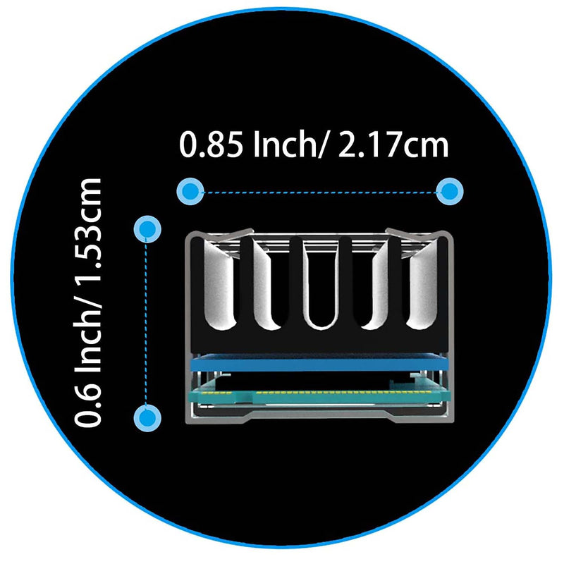 GLOTRENDS M.2 Heatsink for 2280 M.2 SSD, Fit for Desktop PC Installation, 22x70x10mm Aluminum Body, Including Thermal Pad 22 x 70 x 10 mm