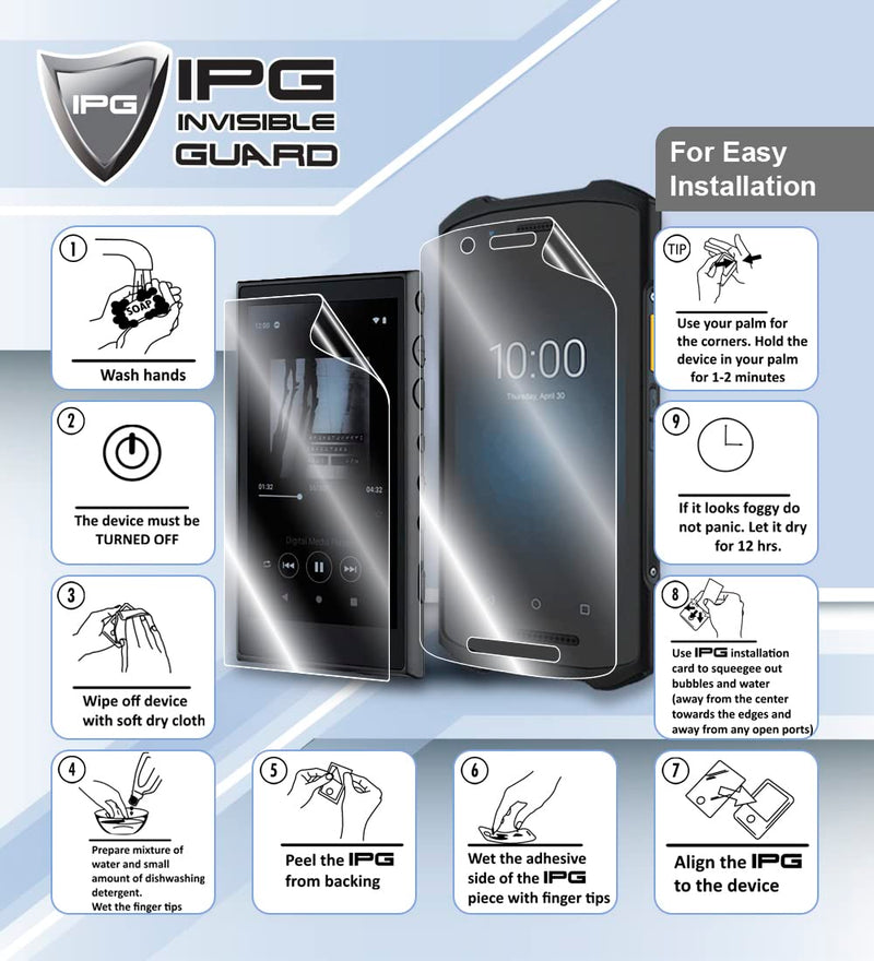 IPG for Compatible Zebra TC52ax with Hydrogel Screen Protector (6 Units) Invisible HD Clear Film Anti Scratch Guard-Smooth/Self-Healing/Bubble Free for TC52Thin HydroGel (Thin)