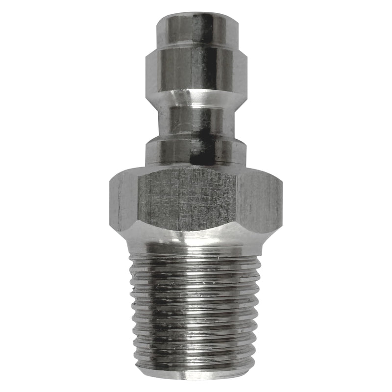 [AUSTRALIA] - 2PCS 8mm Quick-Disconnect Plug Adapter, Stainless Steel 1/8" NPT Male Thread PCP Paintball Charging Fittings with Sealing O-Ring 1/8 NPT - 2-Pack 