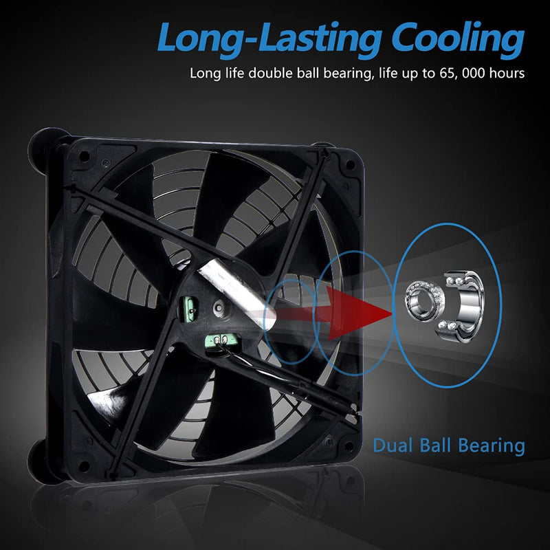 SCCCF Quiet 140mm USB Fan, 5V USB Portable Cooling Fan for Flat Panel TV Receiver Router DVR Playstation Xbox Computer Cabinet Cooler 140MM Single