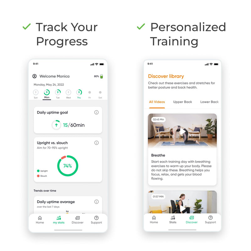 Upright GO S | Posture Trainer & Tracker for Women & Men with Smart App