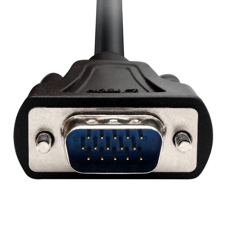 DTech VGA Male to Male Cable 10 Feet Long PC Computer Monitor Cord 1080p High Resolution (3 Meter, Black) 10ft