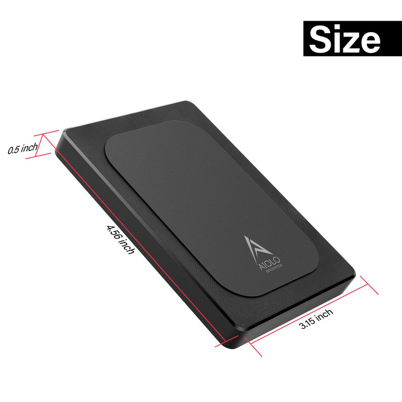 Aiolo Innovation 500GB External Hard Drive Ultra Slim Portable HDD-USB 3.0 for PC, Mac, Laptop, PS4, Xbox one,Xbox 360 HD-A4 | for PC, Mac, Laptop, PS4, Xbox one,Xbox 360-Super Fast Transmission Black