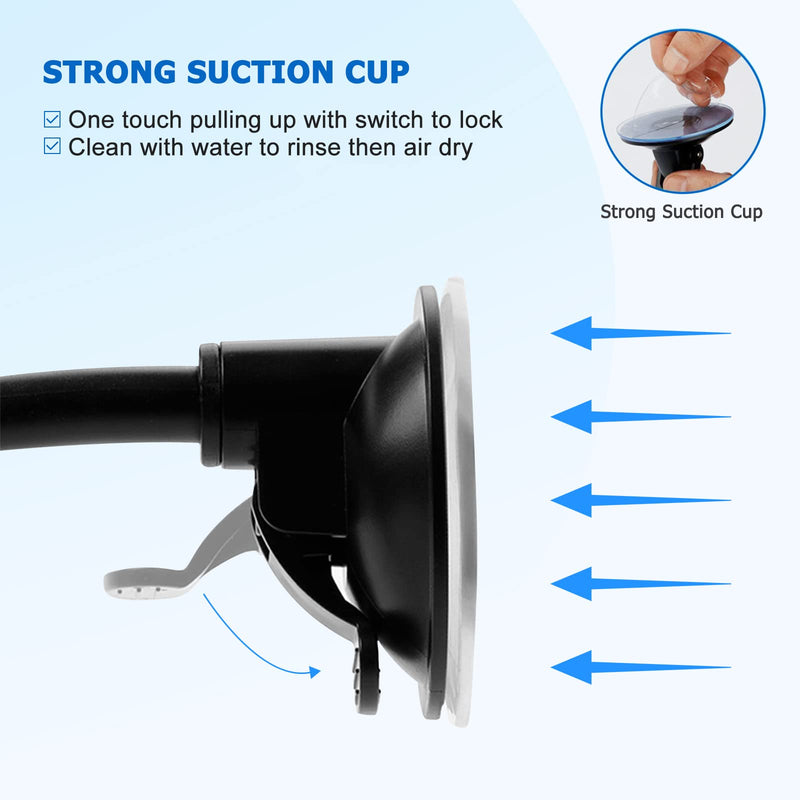 Car Phone Mount, Vansky 3-in-1 Cell Holder Air Vent Dashboard Mount Windshield for iPhone Xs Max R X 8 Plus 7 6S Samsung Galaxy S9 S8 Edge S7 S6 LG Sony and More
