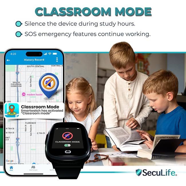 Kids Watch with GPS Tracker, Two Way Calling, Real Time Tracking & SOS Alerts - Smart Watch for Kids Call and Text with Geo Fencing, School Mode, Water Resistant, Long Battery Life & Parental Controls