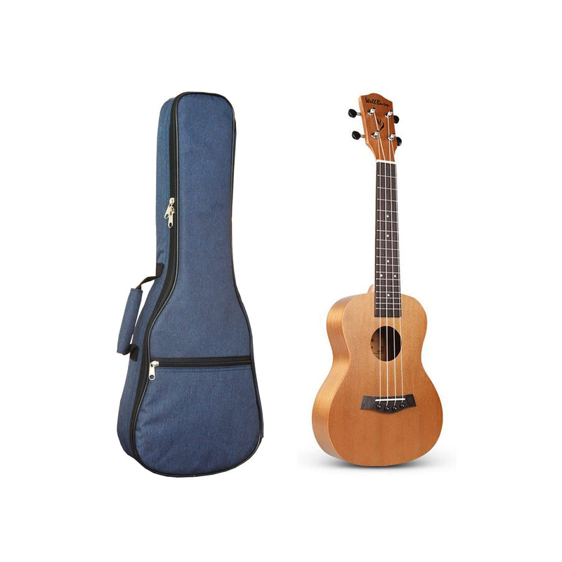 Ukulele Case Bag Baritone 30 inches Soft Adjustable Dual Shoulder Straps Backpack Case with 0.39 inch Thick Sponge Padding Protective Waterproof Nylon (Blue) Blue