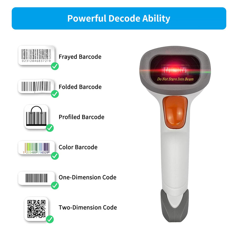 [AUSTRALIA] - NetumScan Bluetooth 2D Barcode Scanner, 3 in 1 Automatic Wireless QR Barcode Reader USB Image Code Scanner for Store, Warehouse POS, Computer, Tablet, iPad, iPhone, Android 1D & 2D Scanner 
