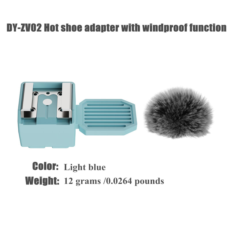 [AUSTRALIA] - Camera Hot Shoe Wind Muff Adapter Compatible with Sony Zv-1,Zv-1 Ii,Zv-E10,Av-E10M2 and Zv-E1 Accessories Multi-Functional Mic Flash Mount Compatible with External Flash Attachment(1PCS) DY-ZV02 1PCS 
