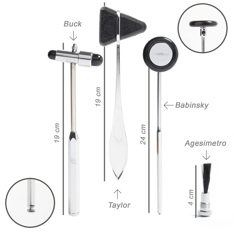 [AUSTRALIA] - GiMa 31265 Barrel Tap Neurological Kit with 3 Hammer 1 Piece 