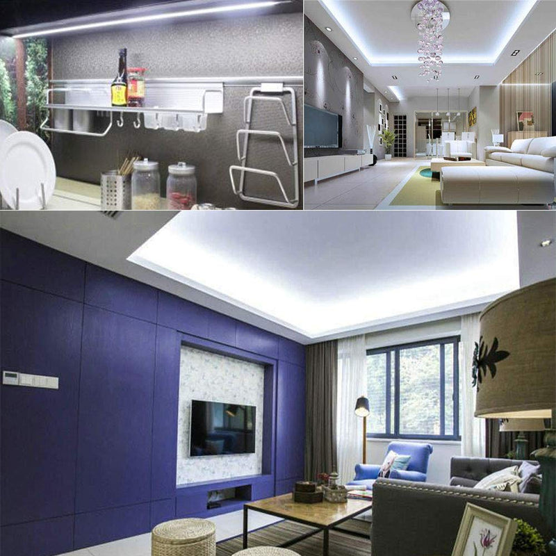 [AUSTRALIA] - SUYOOULIN LED Strip Lights, 16.4ft Dimmable DC 12V SMD 2835 Triple Rows 1800 LEDs 38000LM Super Bright LED Ribbon Strip, Tube Waterproof IP67 for Home Party Decoration (Daylight White 6500K) Daylight White 6500K 