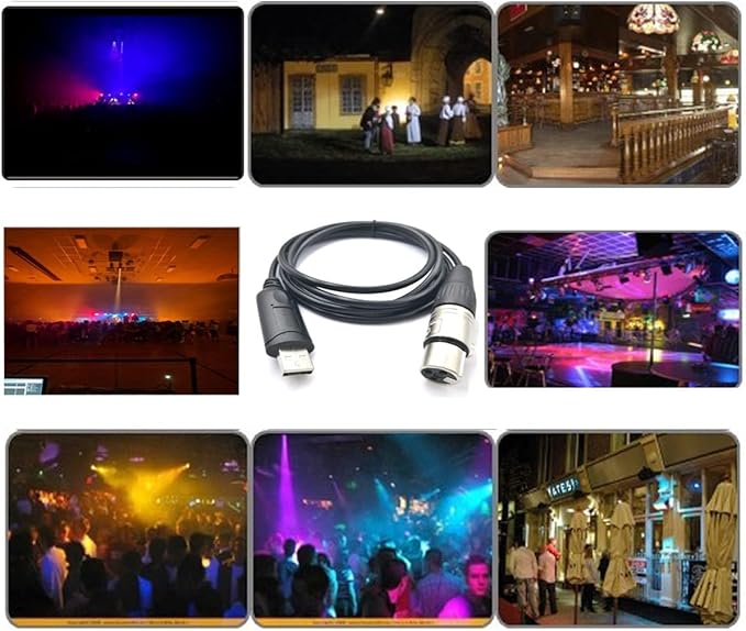 [AUSTRALIA] - USB DMX-512 Adapter/Dongle Female XLR 3 Pin for Control Stage Lighting Equipment with Freestyler (3.3ft) 3.3ft 
