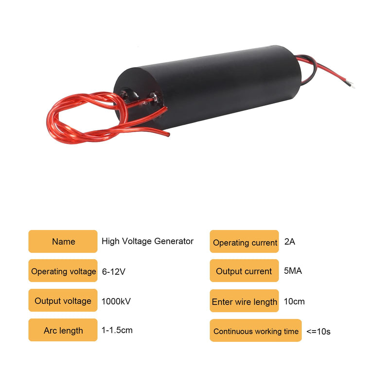 ALAMSCN 5pcs 1000kV High Voltage Transformer DC 3V-6V to 1000kV Boost Step Up Power Module High Voltage Generator