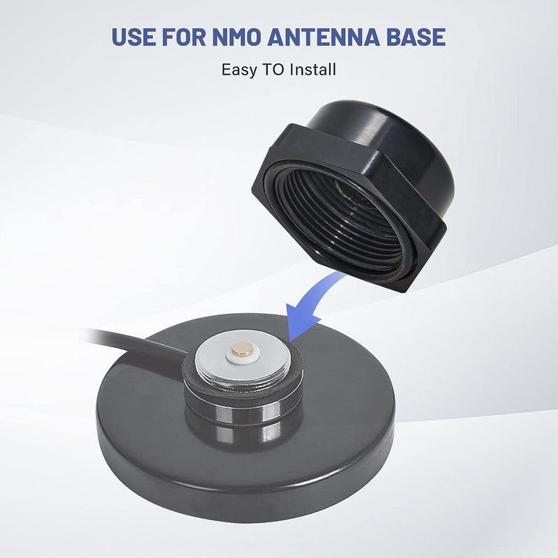 [AUSTRALIA] - Anina NMO Antenna Magnetic Base Mount 16.4 FT RG58 Coaxial Cable PL-259 Plug with NMO Antenna Mounting Cap for CB Ham GMRS Radio Marine Two Way Radio 