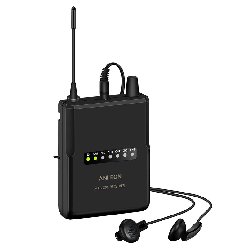ANLEON MTG-200 Wireless Tour Guide & Language Interpretation System 915Mhz (1 Transmitter 1 Receiver) 1 Transmitter 1 Receiver