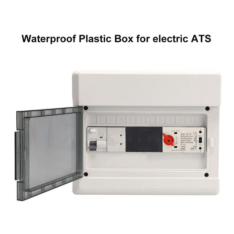 [AUSTRALIA] - Automatic Transfer Switch, 50 60HZ Generator Automatic Transfer Switch 2P ATS AC110V 100A for PZ30 Distribution Boxes in Homes Factories and Laboratories, PC and Silver 
