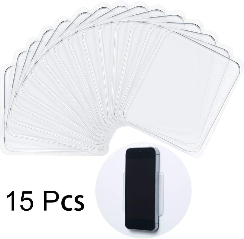 15 Pieces Sticky Gel Pads Silicone Sticky Pads Sticky Gripping Pads Anti-Slip Pads for Car Cell-Phone Office