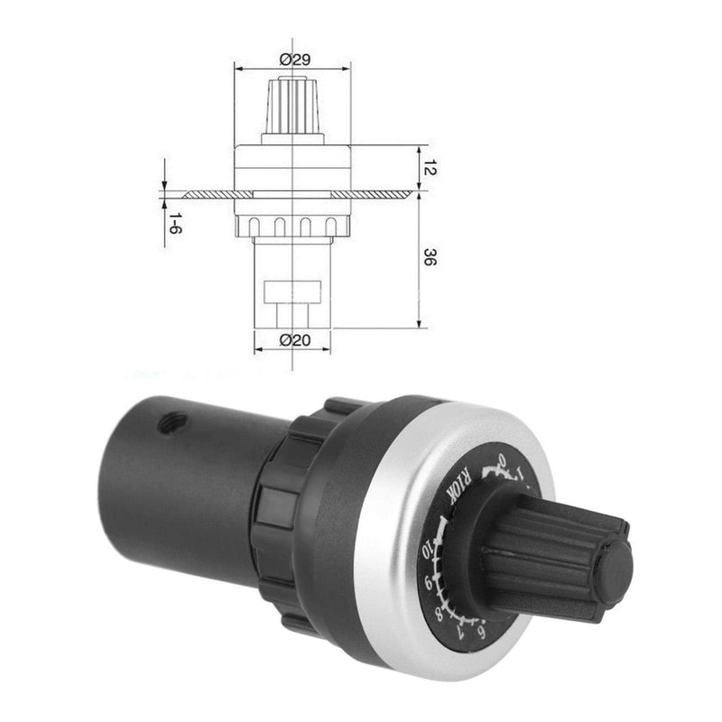 DEWIN Governor Rotary Potentiometer, 10k Potentiometer Panel Mount VSD VFD for Variable Speed Drive Invert