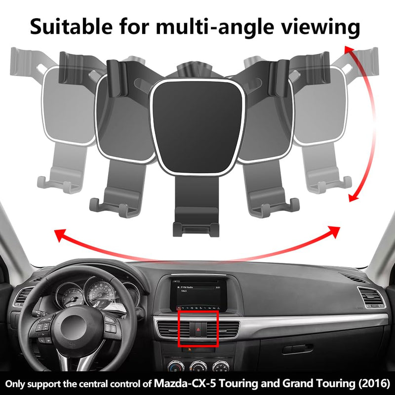 Car Phone Holder for Mazda CX-5 2016 Touring, Grand Touring Auto Accessories Navigation Bracket Interior Decoration Screen Mobile CX5 Cell Phone Mount case for CX-5 2016 Touring，Grand Touring