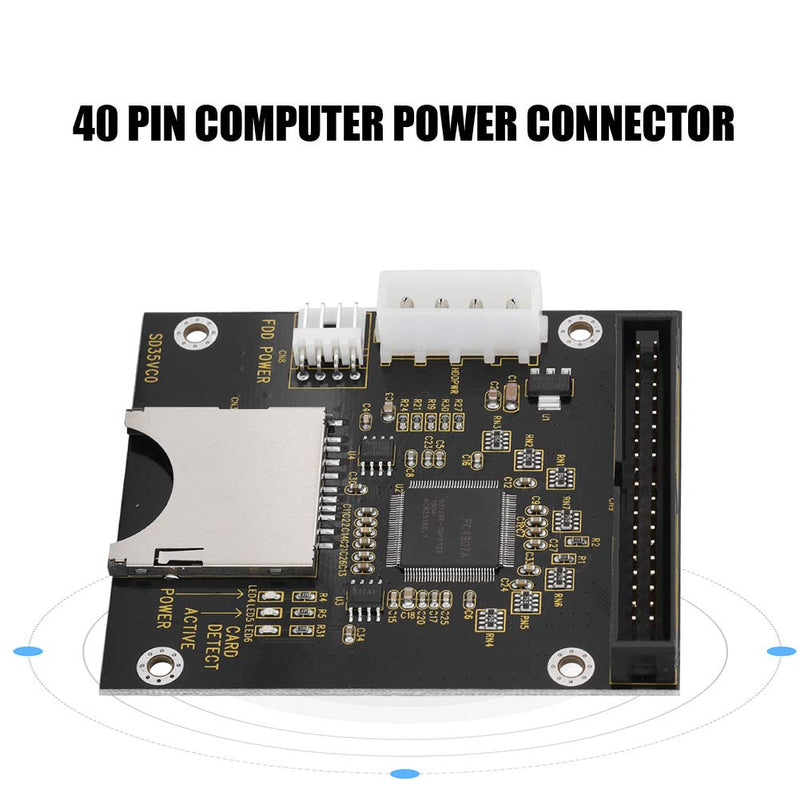 ASHATA SD to 3.5in IDE,SD/SDHC/SDXC/MMC Memory Card to IDE 40Pin Male Adapter for DOS/Linux/Windows 98SE, Me, 2000, XP and for Vista.