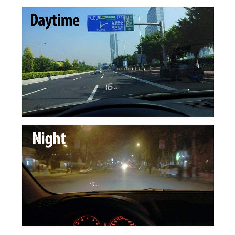 [AUSTRALIA] - 3.5" Car HUD Head Up Display with OBD2/EUOBD Interface Plug & Play Vehicle Speed KM/h MPH, OverSpeed Warning, Water Temperature, Battery Voltage, Mileage Measurement 