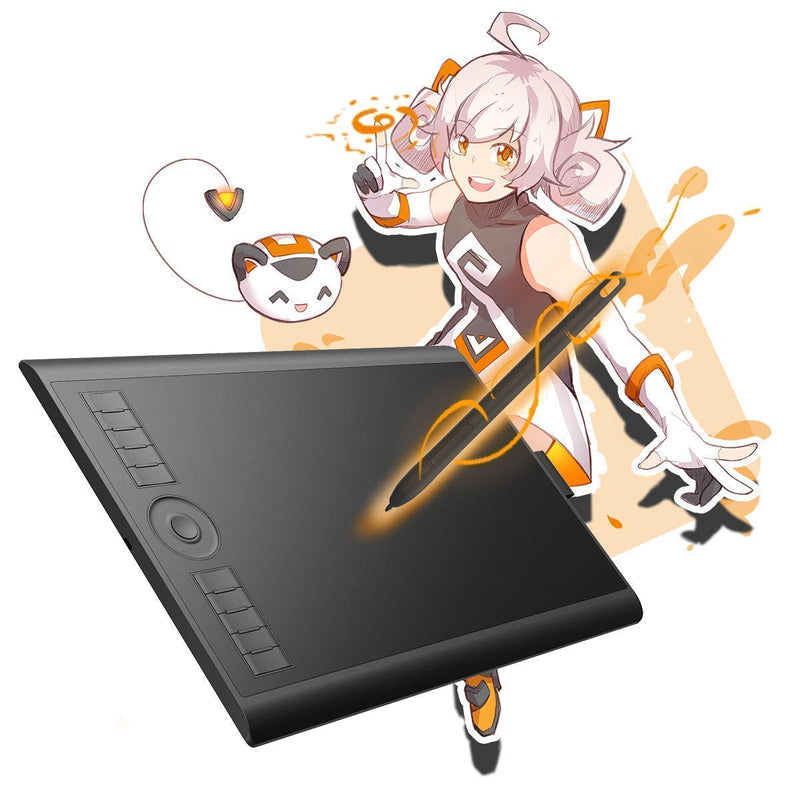 GAOMON M10K 2018 Drawing Tablet & GAOMON Two-Finger Glove