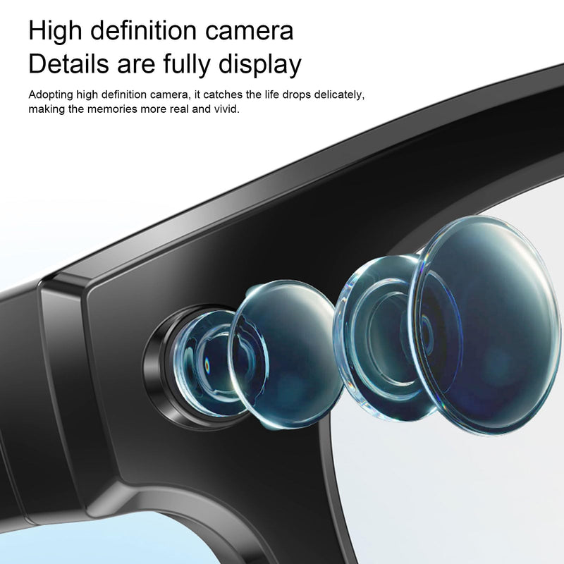 AI-Powered Smart Translator Glasses with Camera, 11-Language Translation, Video Recording, Photo, App Control for Traveling