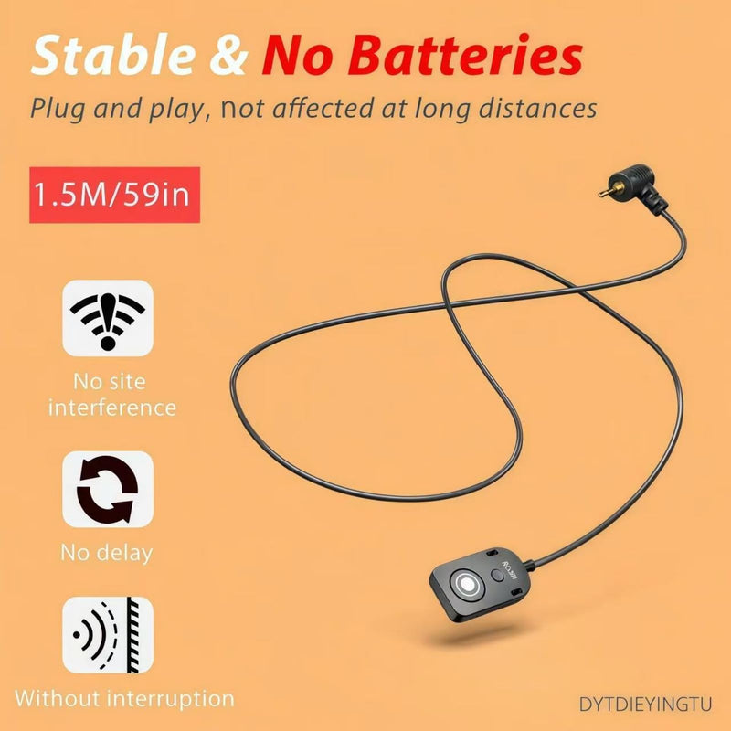 [AUSTRALIA] - for Panaso Cable RC301-L1 Remote Camera Small Shutter Release Remote Control 59 "Extended Cable Remote Wired Button GH3 GH4 GH5 GH6 S5 S5II G85 G9 GXL S1R -114(RC301-L1 GH 59in/1.5m) 