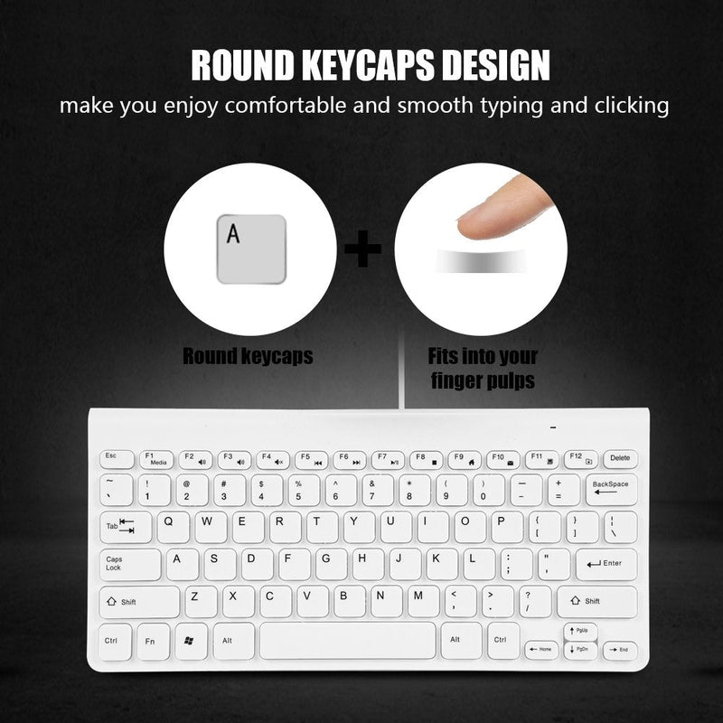 Limouyin Wired Keyboard and Mouse, Ultra-Thin USB Keyboard Optical Mouse Mice Set ComboFull Size Wire Corded Keyboard Mouse Combo Set with Number Pad for Laptop,PC,Desktop White