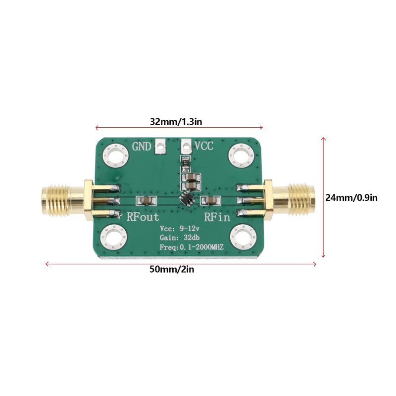 [AUSTRALIA] - Create idea 2pcs RF Broadband Amplifier 9V-12V 30dB Low Noise LNA Broadband Module 0.1-2000MHz AMP Module for Shortwave FM Radio Remote Control Receiver 