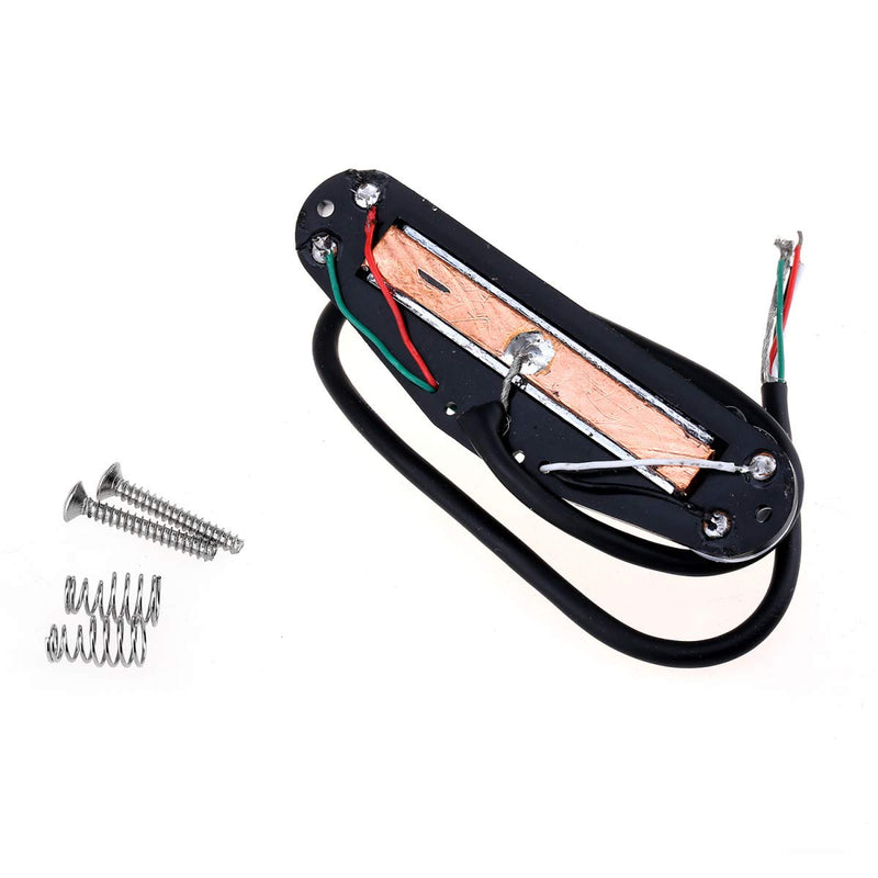 Musiclily Dual Hot Rail High Output Guitar Single Coil Size Humbucker Pickup for Fender Squier Strat, White