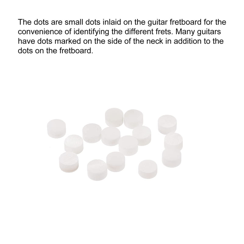 [AUSTRALIA] - MECCANIXITY Inlay Dots Pearl Shell Fingerboard Dots Fret Inlay White 5x2mm for Guitar Bass Ukulele Banjo, Pack of 15 