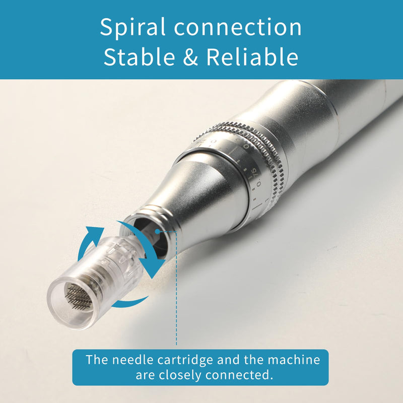 [AUSTRALIA] - CARER SPARK Microneedle 10 x 36 Needle Length Adjustable 0.25mm - 2mm Microneedle Device Replacement Syringe Head Threaded Connector 36 Nadel 