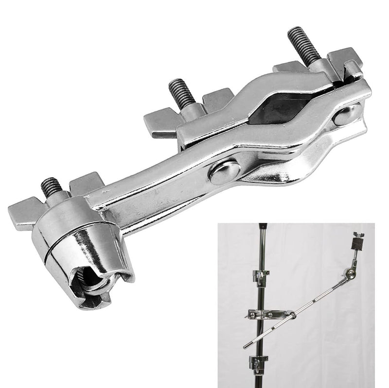 Cymbal Clamp Boom Arm Mount Bracket Holder Musical Percussion Drum Set Accessory Silver