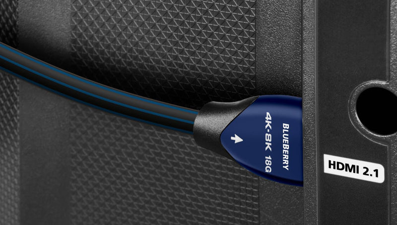 AudioQuest Blueberry 18 2.1 HDMI Cable - 4K/8K Ultra HD, in-Wall Rated, High-Speed, 18Gbps, HDR, eARC - 2.25m 2.25 Meters