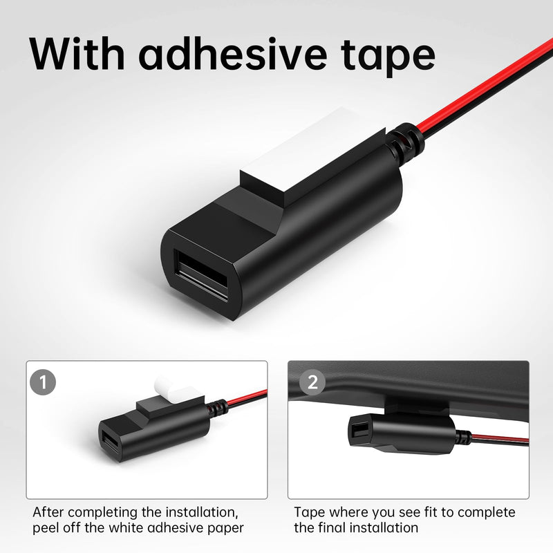 Dash cam Power Adapter 10-pin Type B Compatible with Select Toyota, Lexus, Subaru Models. Connects to Rearview Mirror