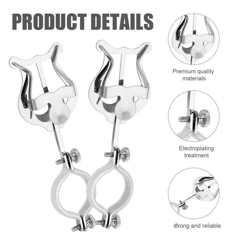 2pcs Clarinet Lyre, Clarinet Sheet Music Clip Marching Band Holder Clarinet Lyre Clamp for Practicing Beginners Marching Band