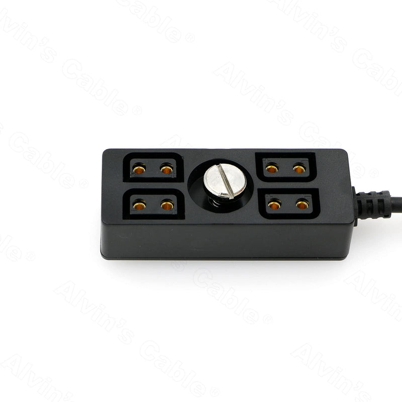 [AUSTRALIA] - Alvin's Cables D-tap Splitter Cable Dtap Male to 4 Port D Tap Female Splitter Hub Power Cable for ARRI RED Teradek SmallHD SmallRig V-Mount|Gold-Mount Battery 40cm/15.7in 40cm/15.7in with screw 1 to 4 