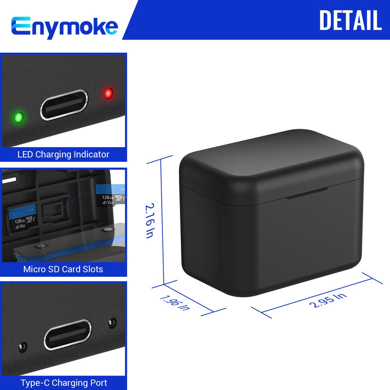 Fast Battery Charger Hub for Insta360 X4 Battery, Quick Portable 2 Channel Battery Charger Storager Station with USB Power Cord and Misro SD Card Slots