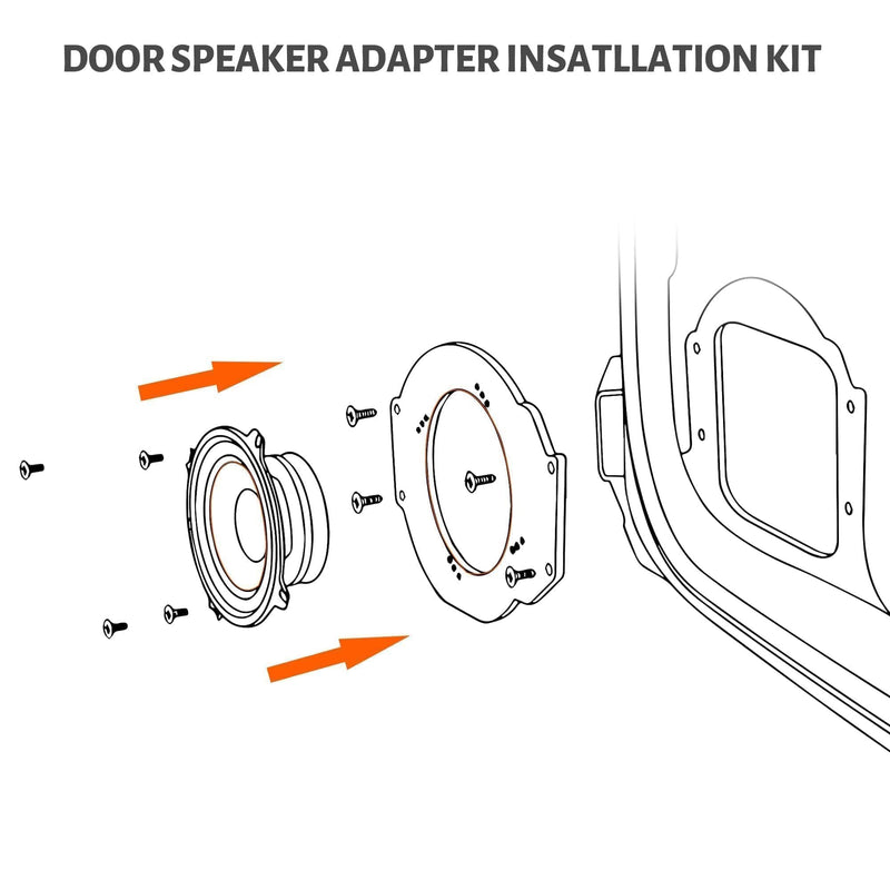 [AUSTRALIA] - Car 6.5 Inch Speaker Adapter Bracket W/Speaker Wiring Harness Kit Select for 2006-2013 Honda Civic/Accord/CR-V/Acura 2007-2013 Aftermarket Front Rear Door 6-6.75 Inch Speaker Adapter 