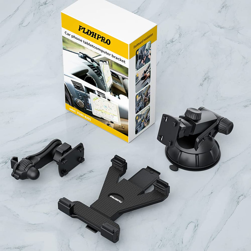 Tablet Holder Car Mount for Apple iPad Samsung Galaxy Tab All 6"-11" Tablets, Cars Air Vent with Dashboard Windshield Strong Suction Cup Mount 360° Rotation Adjustable Telescopic Arm Tablet Holder Big
