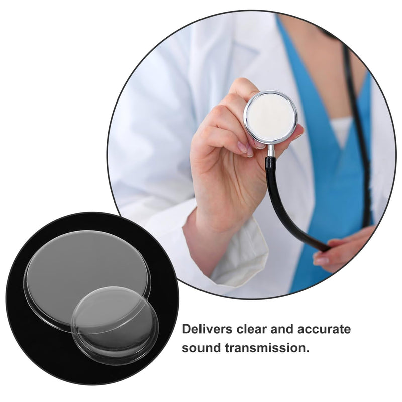 Healeved 2 x Stethoscope Membrane Accessories Replacement for Paediatric and Adult Stethoscopes Durable and Precise Diaphragms for Optimal Auscultation Easy Installation and Compatibility