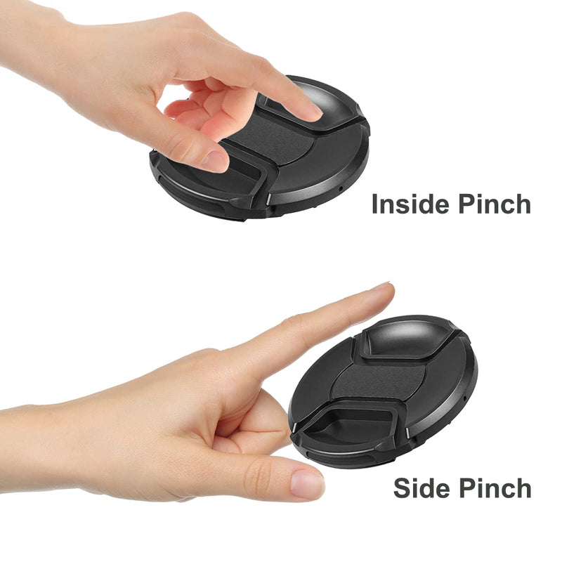 SIOTI 67mm Lens Cap, 2 Packs + 1 Piece Cleaning Wiper, Model:LC-67, Compatiable with Camera Lens & Lens Filter & Filter Adapter Ring etc.(67mm) 67 mm