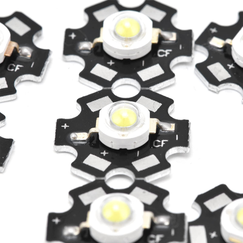 Pack of 10 Lamp Beads, Diode Chips, 3 V LED Chip Bulb, 6500 K Integrated Chip Light Source, SMD Lamp Chip Bulb for Ceiling Light, Downlight, DIY Lighting White Light 1W