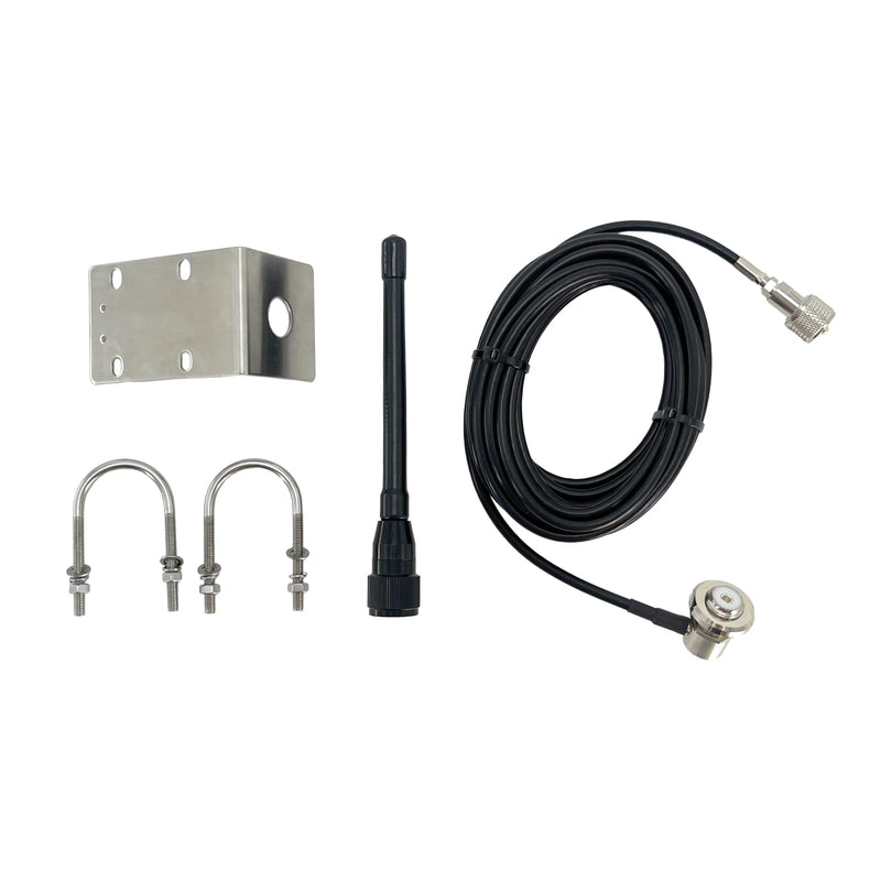 [AUSTRALIA] - VM200 Marine Antenna, Durable 153-164Mhz Boat Radio Antenna with 16ft RG58 Coaxial Cable and L-Bracket, Ideal for Marine Radio 