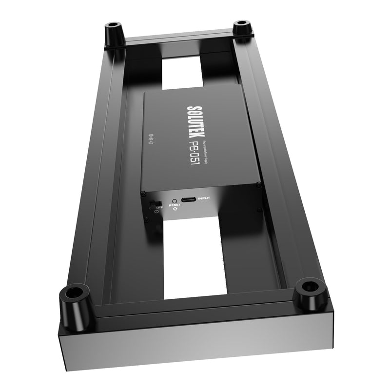 16" Guitar Pedalboard with Tubular Aluminum Frame & Hard-Anodized Finish, Ultra-Sturdy & Scratch-Resistant Portable Board for 3-5 Pedals, Includes Velcro, Power Cables & Zip Ties 16 INCH Black